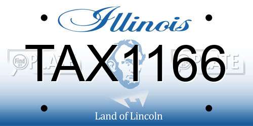 TAX1166 Illinois License Plate