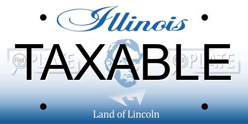 TAXABLE Illinois License Plate