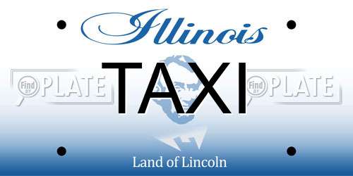 TAXI Illinois License Plate