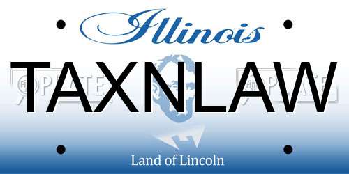 TAXNLAW Illinois License Plate