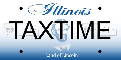 TAXTIME Illinois License Plate