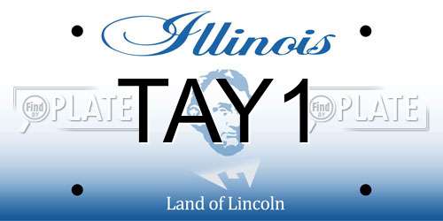 TAY1 Illinois License Plate