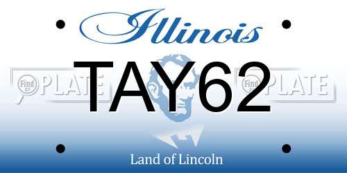TAY62 Illinois License Plate