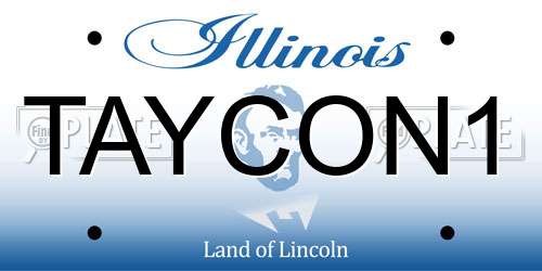 TAYCON1 Illinois License Plate