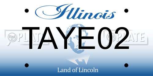 TAYE02 Illinois License Plate