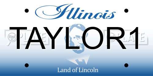 TAYLOR1 Illinois License Plate