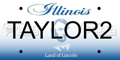 TAYLOR2 Illinois License Plate