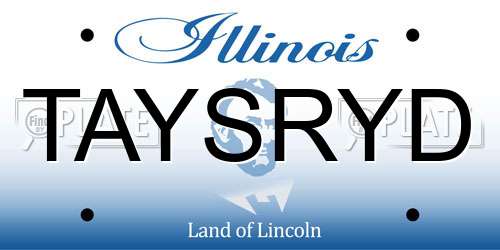 TAYSRYD Illinois License Plate