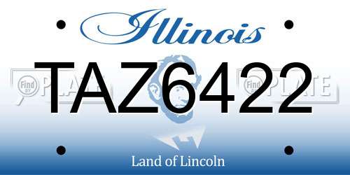 TAZ6422 Illinois License Plate