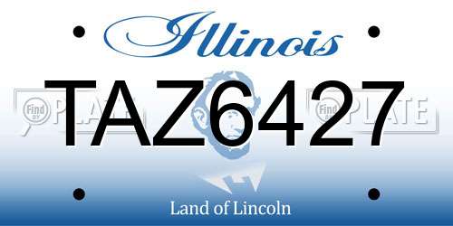 TAZ6427 Illinois License Plate