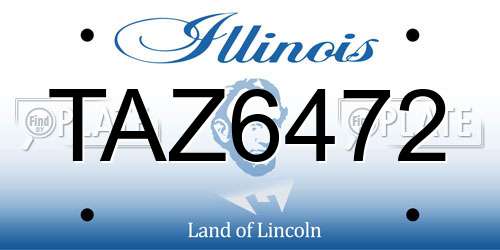 TAZ6472 Illinois License Plate
