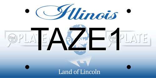 TAZE1 Illinois License Plate