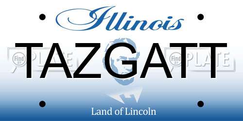 TAZGATT Illinois License Plate