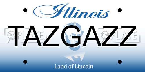 TAZGAZZ Illinois License Plate