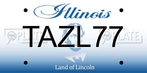 TAZL77 Illinois License Plate
