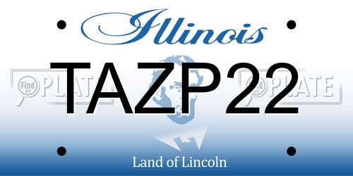 TAZP22 Illinois License Plate