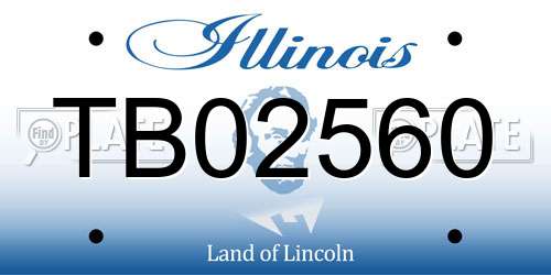 TB02560 Illinois License Plate