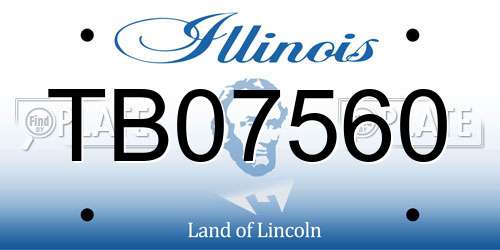 TB07560 Illinois License Plate