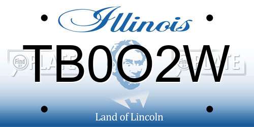 TB0O2W Illinois License Plate