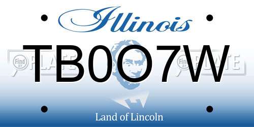 TB0O7W Illinois License Plate
