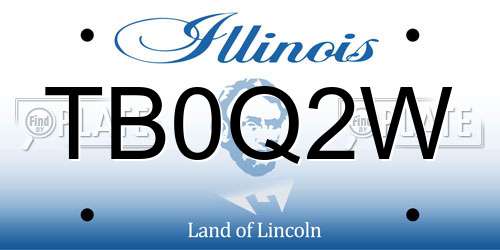 TB0Q2W Illinois License Plate