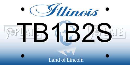 TB1B2S Illinois License Plate