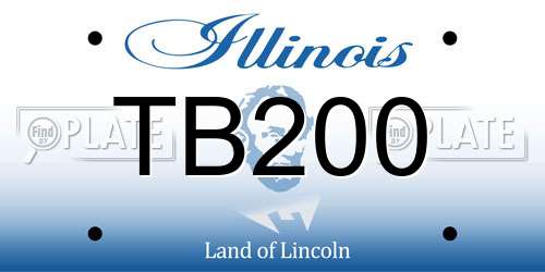 TB200 Illinois License Plate