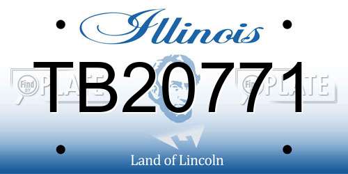 TB20771 Illinois License Plate