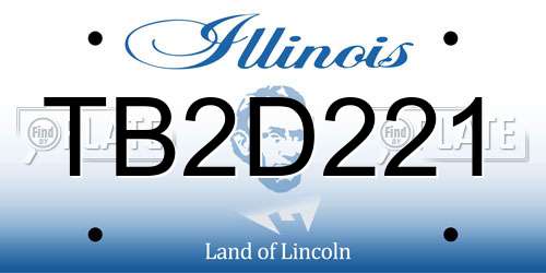 TB2D221 Illinois License Plate