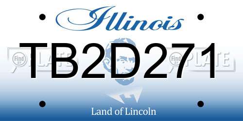 TB2D271 Illinois License Plate