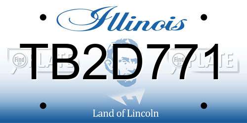 TB2D771 Illinois License Plate