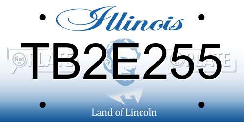 TB2E255 Illinois License Plate