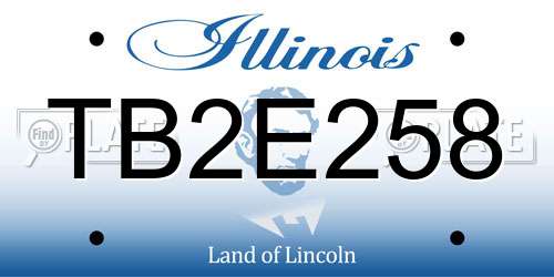 TB2E258 Illinois License Plate