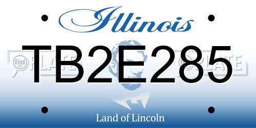 TB2E285 Illinois License Plate
