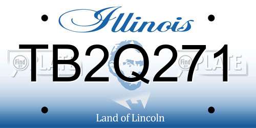 TB2Q271 Illinois License Plate