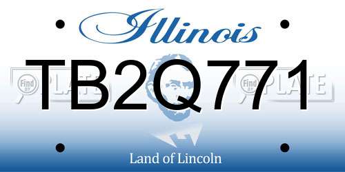 TB2Q771 Illinois License Plate