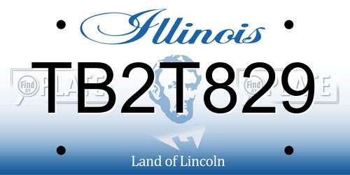 TB2T829 Illinois License Plate