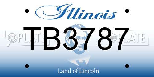 TB3787 Illinois License Plate