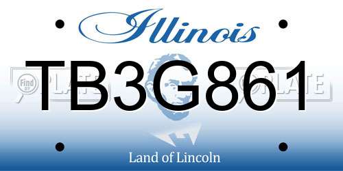 TB3G861 Illinois License Plate