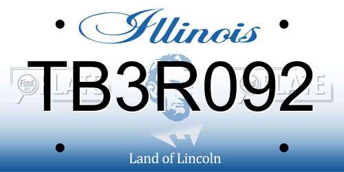 TB3R092 Illinois License Plate