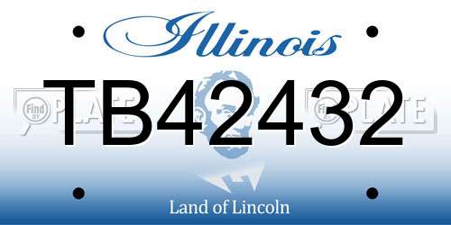 TB42432 Illinois License Plate