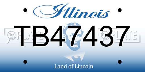 TB47437 Illinois License Plate