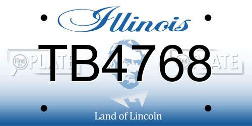 TB4768 Illinois License Plate