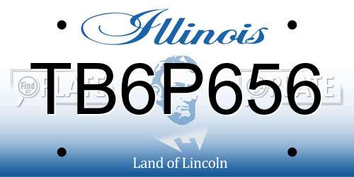 TB6P656 Illinois License Plate