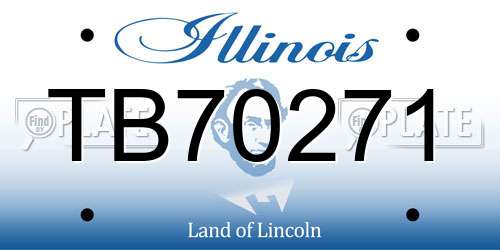 TB70271 Illinois License Plate