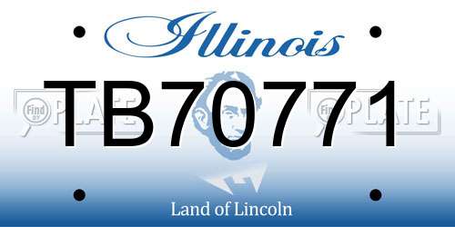 TB70771 Illinois License Plate