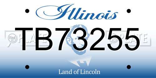 TB73255 Illinois License Plate