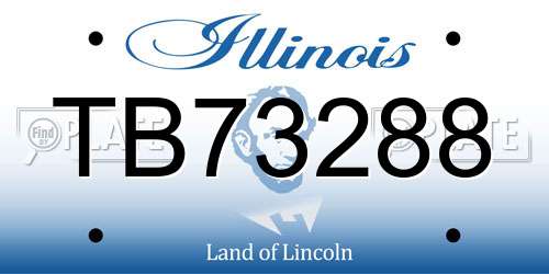 TB73288 Illinois License Plate