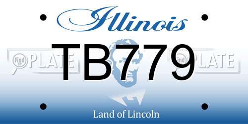 TB779 Illinois License Plate