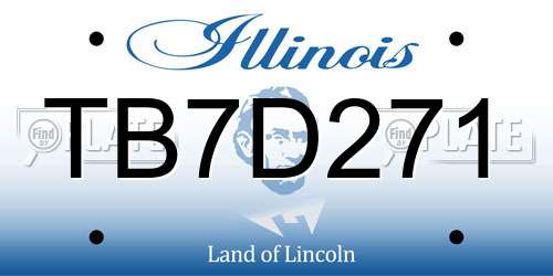 TB7D271 Illinois License Plate